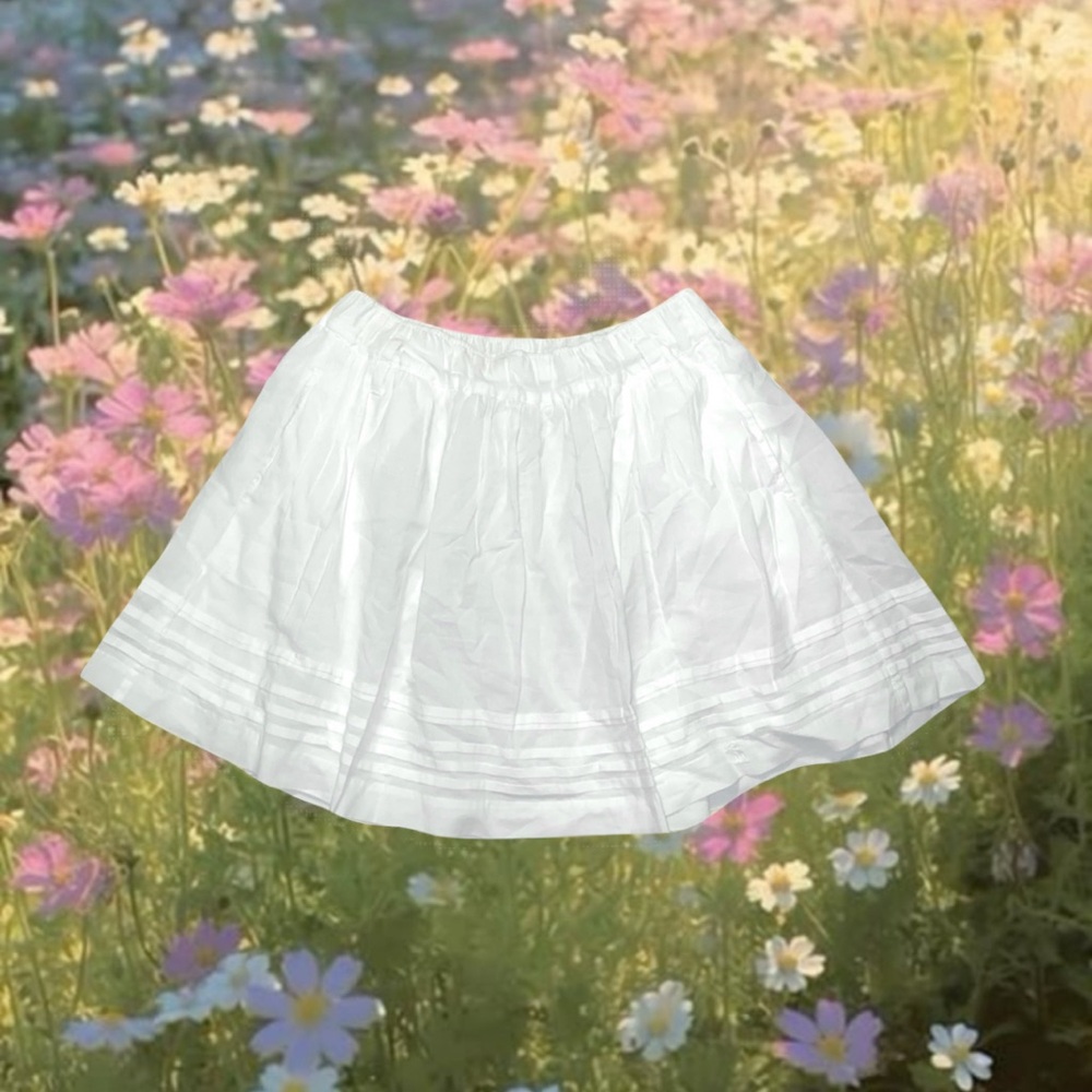 VNTG ABERCROMBIE AND FITCH LINEN COTTON FLOWY CUTE LIGHTWEIGHT DAINTY MINI SKIRT